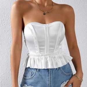 White corset top